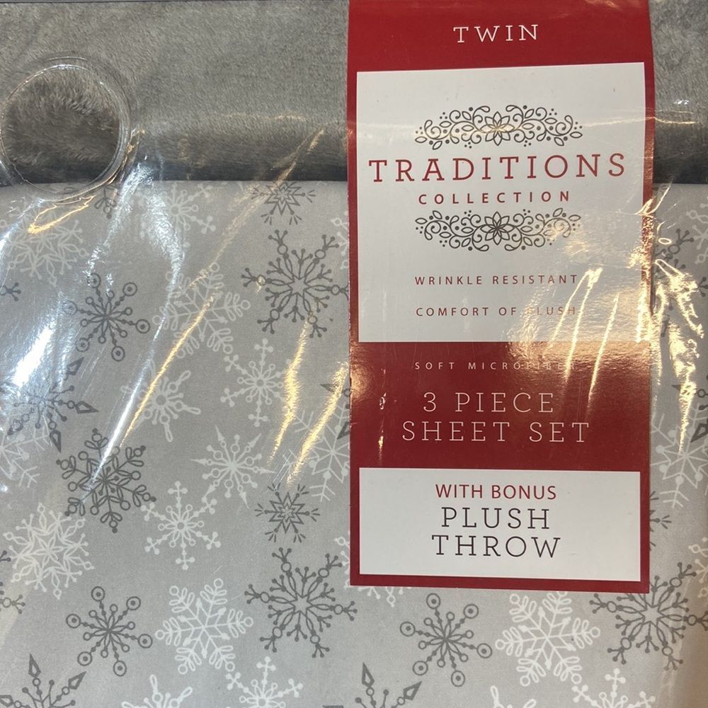 Traditions Collection 3 Piece Sheet Set - Comfy Breathable + Bonus Plush…